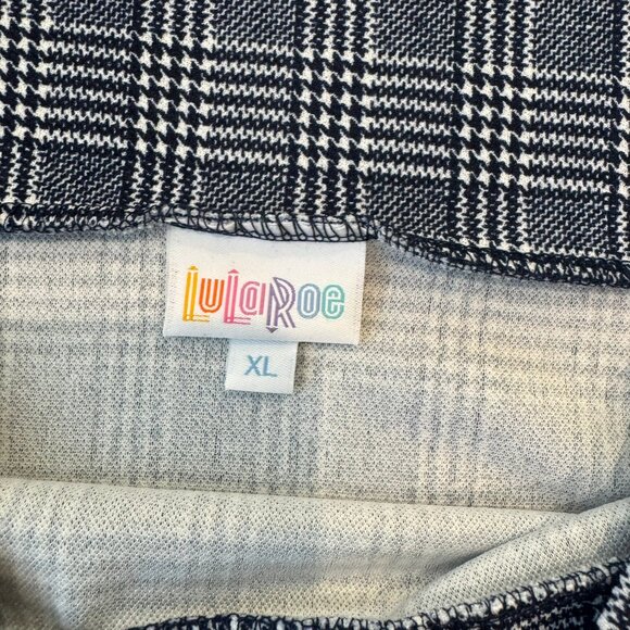 Lularoe blue plaid NWT Cassie pencil skirt stretch size XL D30 - Picture 3 of 6